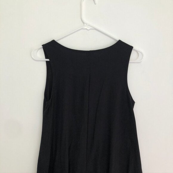 TIME AND TRU Sleeveless Knit Dress Solid Black Round Neck Short Mini Shift Small - Picture 11 of 13